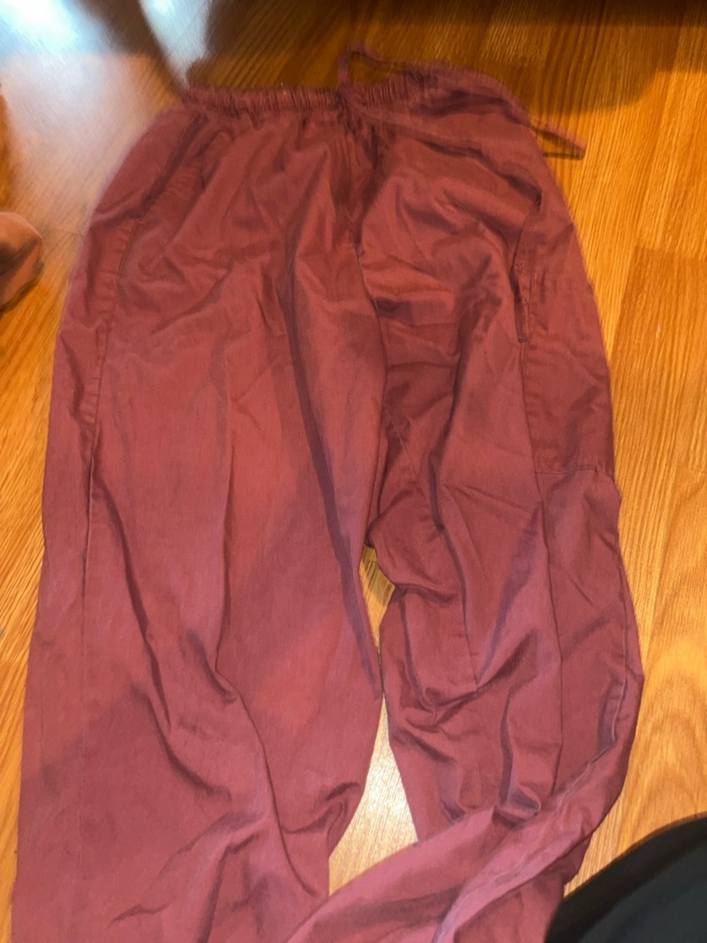 Men's Relaxed Drawstring Pants in Wine